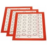Tapis de cuisson silicone set de 3 feuille r�utilisable anti - adh�rent feuille de cuisson patisserie ...