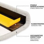 Tapis d'escalier alto argent 23, 5 x 65 cm semicirculaire