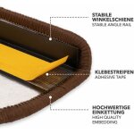 Tapis d'escalier alto marron 23, 5 x 65 cm semicirculaire