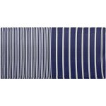 Tapis d'extérieur bleu foncé et blanc en polypropylène motif à rayure pour terrasse au style moderne ... Tapis d'extérieur bleu foncé et blanc en polypropylène motif à rayure pour terrasse au style moderne ...