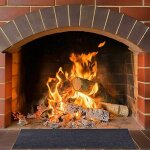 Tapis de foyer ignifuge tapis de protection antid�rapant tapis r�sistant aux flammes - 122 76cm