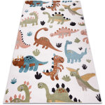 Rugsx - tapis fun dino pour enfants dinosaures cr�me multicolour 140x190 cm