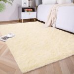 Tapis moelleux pour chambre, poils longs pour un confort doux, id�al pour les enfants et la d�coration ...