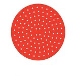 Tapis de panier de friteuse � air r�utilisable en silicone antiadh�sif rond rouge de 20 cm de diam�tre ...