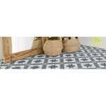 Tapis pvc carreaux ciment / tapis pvc diff�rentes tailles / vinyle id�al style su�dois / tapis de passage ...