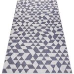 Rugsx - tapis sizal sion gomtrique, triangles 22373 tiss  plat ecru / bleu / rose multicolour 140x190 ...
