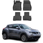 Tapis de sol 3d tpe premium compatible avec nissan juke 2010 - 2019 rev�tement de sol pour voiture - ...