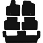 Tapis de sol en velours noir basic pour : lancia voyager 7 places (2011 - 2016)