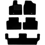 Tapis de sol en velours noir pour chrysler grand voyager v 7 places (2008 - 2016)