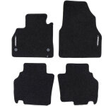 Tapis de sol de voiture pour renault kangoo ii 2007 - 2021 velours noir 4pcs