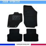 Tapis de sol voiture - sur mesure pour peugeot 3008 hybride d�s 04 / 2024 - moquette antid�rapante - ...