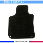 Tapis de sol voiture - sur mesure pour peugeot 308 / 308 sw (09 / 2007 - 08 / 2013) - antid�rapant - ...