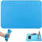 Tapis de soudure silicone 500 �c tapis de r�paration isolation thermique 30 x 20 cm (blue)