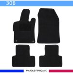 Tapis de voiture - sur mesure pour 308 (d�s 10 / 2021) - 4 pi�ces - tapis de sol antid�rapant pour automobile ...