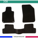 Tapis de voiture - sur mesure pour 308 (2013 - 2021) - 3 pi�ces - tapis de sol antid�rapant pour automobile ...