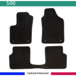 Tapis de voiture - sur mesure pour 500 (d�s 2007) - 3 pi�ces - tapis de sol antid�rapant pour automobile ...
