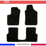 Tapis de voiture - sur mesure pour 500 (d�s 2007) - 3 pi�ces - tapis de sol antid�rapant pour automobile ...