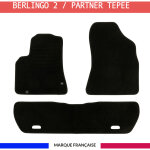 Tapis de voiture - sur mesure pour berlingo 2 / partner tepee (2008 - 2018) - 3 pi�ces - tapis de sol ...