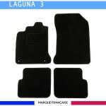 Tapis de voiture - sur mesure pour laguna 3 (2007 - 2015) - 4 pi�ces - tapis de sol antid�rapant pour ...