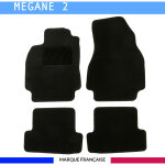 Tapis de voiture - sur mesure pour megane 2 (2002 - 2011) - 4 pi�ces - tapis de sol antid�rapant pour ...