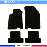 Tapis de voiture - sur mesure pour megane 3 (2008 - 2016) - 4 pi�ces - tapis de sol antid�rapant pour ...