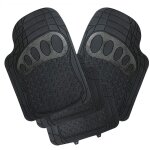 Tapis de voiture universel lot de 4, tapis de sol pour voiture en caoutchouc, réglez par cuttable, noir ... Tapis de voiture universel lot de 4, tapis de sol pour voiture en caoutchouc, réglez par cuttable, noir ...