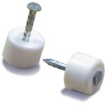 Ajile - taquet plastique rond d'tagre diam. 12 mm  clouer blanc