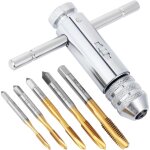 Tarauds et fili�res tourne a gauche coffret taraud, tarauds � main, cliquet r�glable cl� pour porte - ...