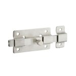 Targette p�ne plat pour porte d'ameublement, 75mm, inox - thirard