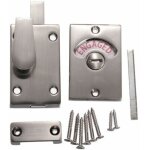 Targette toilette pour porte de toilette voyant