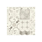 Tarkett - sol lino - carreaux de ciment - noir - echantillon 15 x 20 cm