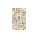 Tarkett - tapis vinyle - carreaux de ciment - rouge brique - 100 x 200 cm