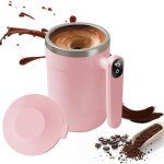 Tasse auto - agitation, 400ml tasse magn�tique automatique avec indicateur de temp�rature, magn�tique ...