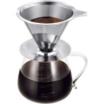 Tasse � double filtre en acier inoxydable (base moyenne, cafeti�re non incluse), filtre antirouille sans ...