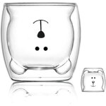 Tasses mignonnes, verres � caf� / th�, verres � boire, verre � caf�, verres � double paroi isolants, ...