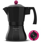 Taurus - black moments 6 - machine � caf� italienne, 6 tasses, base et filtre de acier inoxydable, soupape ...