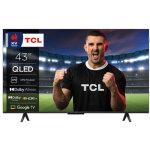 Tcl ? t�l�viseur qled 43 pouces 4k uhd ? hdr dolby vision ? taux de rafra�chissement 60hz ? google tv ...