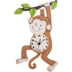 Champs fantastiques horloge murale de singe safari ensoleillée Champs fantastiques horloge murale de singe safari ensoleillée