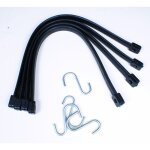 Tech - it - tec hit 363380 - 4 tendeurs plats avec crochets - en elastique ultra - r�sistant - fixation ...