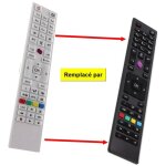Techwood, telecommande tv rc4876 blanche remplace par noire