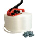 Kit 1 feuillard de cerclage fil � fil kff1 13 mm x 1100 m + 250 boucles offertes + 1 tendeur - r�sistance ...