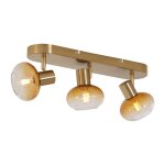 Teddy - spot plafond, plafonnier - 3 lumi�re - l 49. 5 cm - dor� - moderne - �clairage int�rieur - salon ...