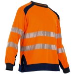 Lma ? tee - shirt long haute visibilit� orange et marine ? maille coolpass respirante ? norme en iso ...