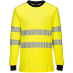 Tee shirt modaflame pw3 hv - taille 4xl - jaune / noir - portwest