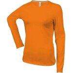 Tee - shirt de travail col rond manches longues kariban femme 100% coton orange xxl