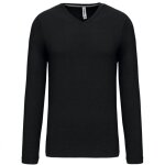 Tee - shirt de travail col v manches longues kariban 100% coton noir 3xl