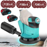 Teetok - ponceuse excentrique, sans balais, remplacer pour la batterie makita ponceuse orbitale al�atoire ...
