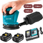 Teetok - ponceuse excentrique, sans balais, compatible avec la batterie makita. ponceuse orbitale al�atoire ...