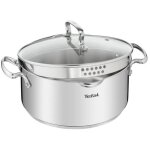 Tefal duetto + faitout inox 18 cm avec couvercle verre