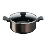 Faitout aluminium 24cm avec couvercle tefal b5544602